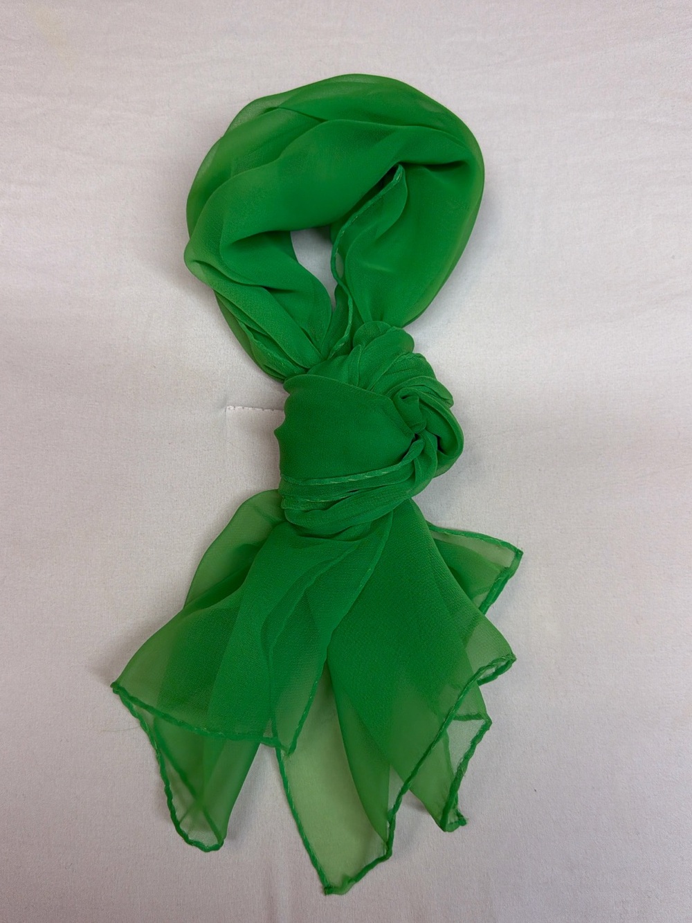 Green Sheer Chiffon Scarf